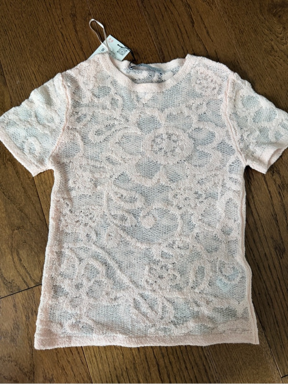 Soft Pink Floral lace top